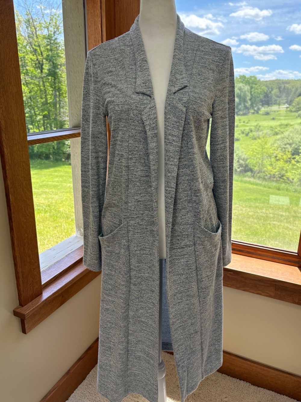 NWOT Banana Republic Knit Long Cardigan Duster Pockets Size XS